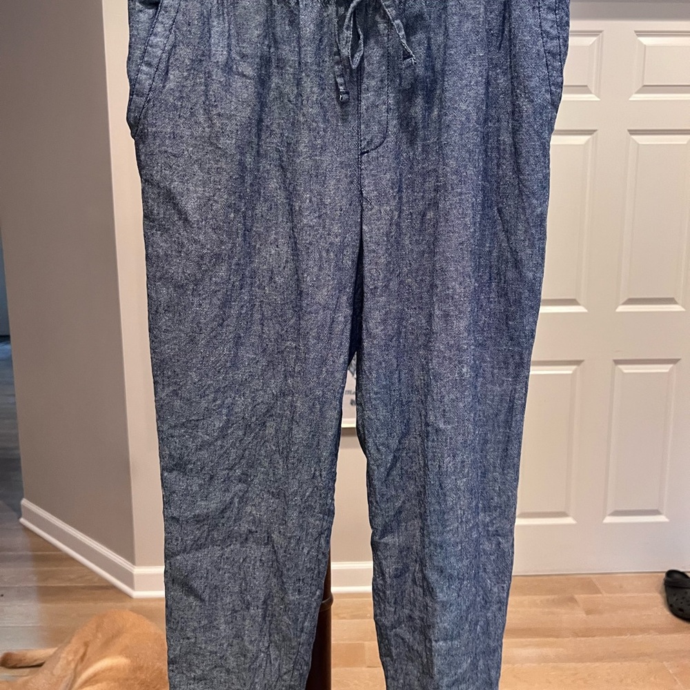 Women’s Old Navy Denim Cropped Drawstring Pants, Sz L